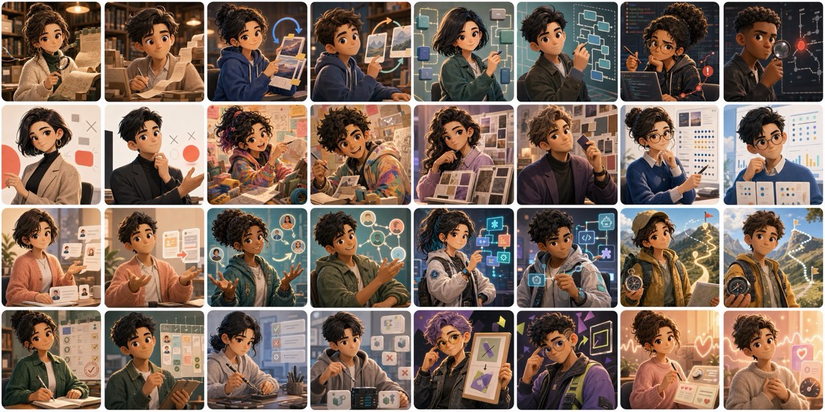 Cognitive avatar contact sheet