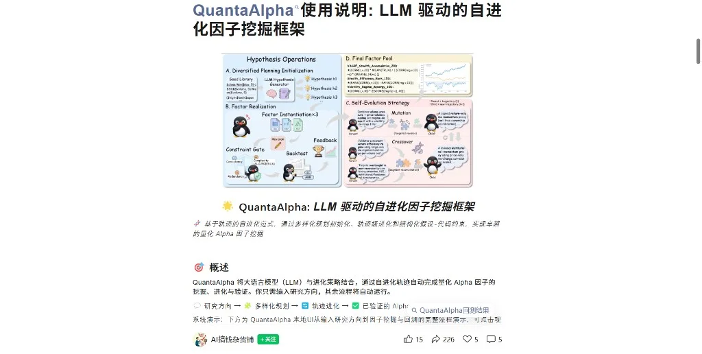 AI搞钱杂货铺 QuantaAlpha 使用说明报道封面